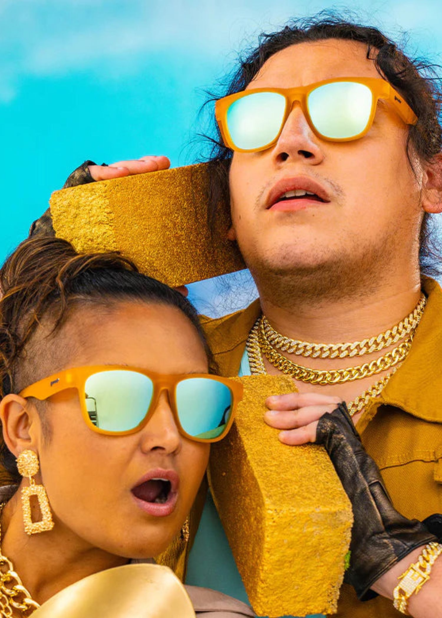 Goodr BFG Gold Digging with Sasquatch Sunglasses