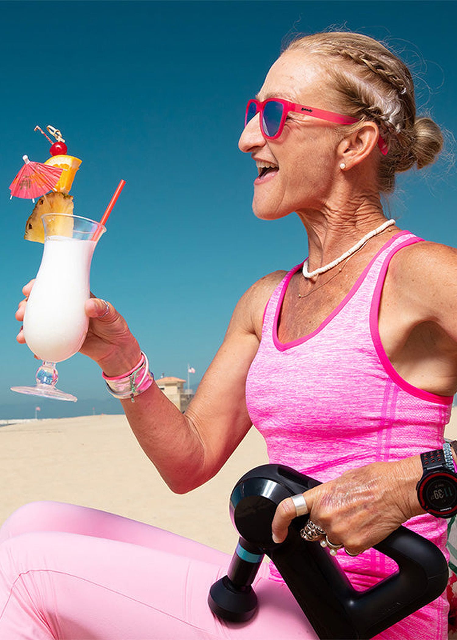Goodr OG Flamingos On a Booze Cruise Sunglasses