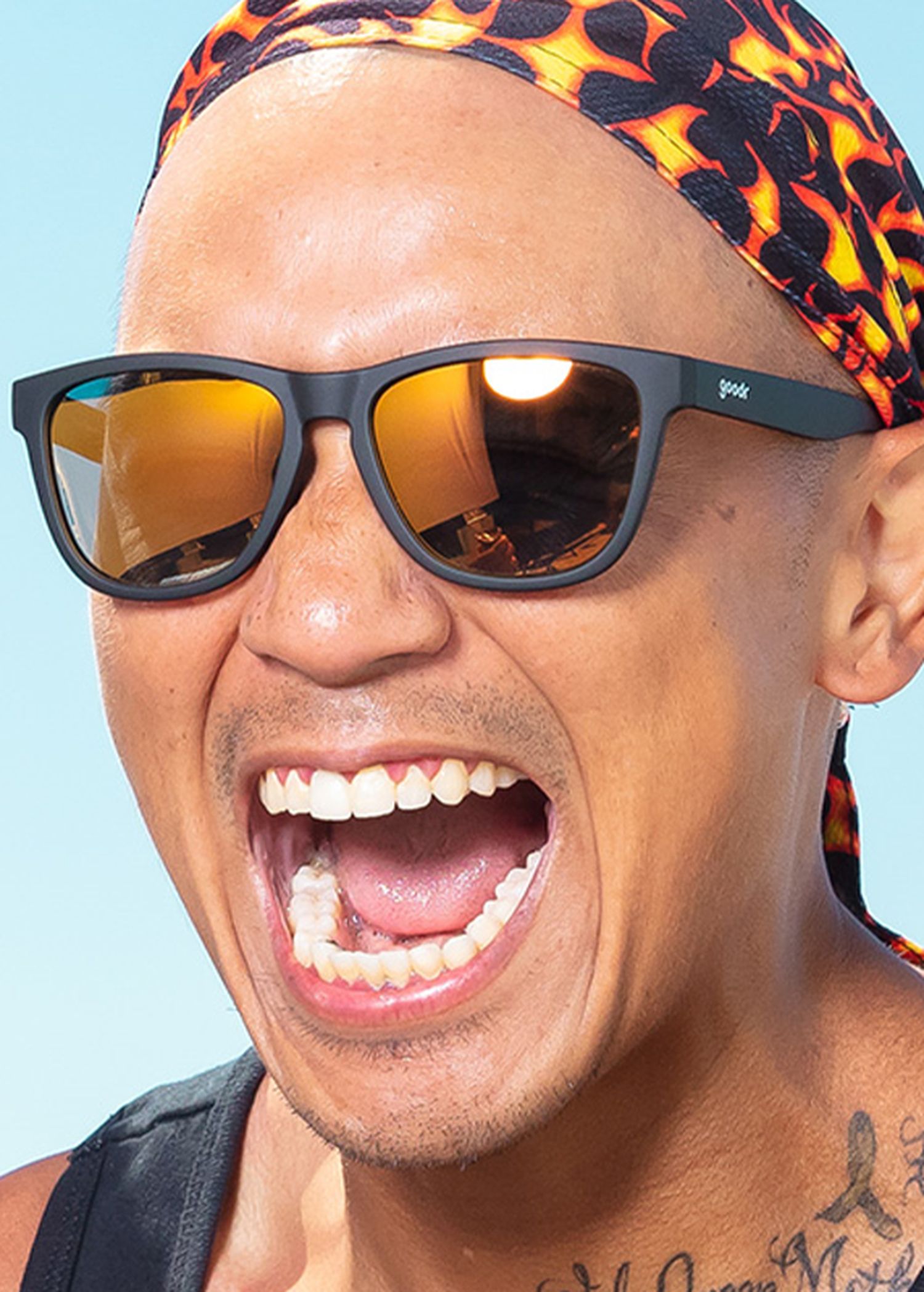 Goodr OG Whiskey Shots with Satan Sunglasses Black