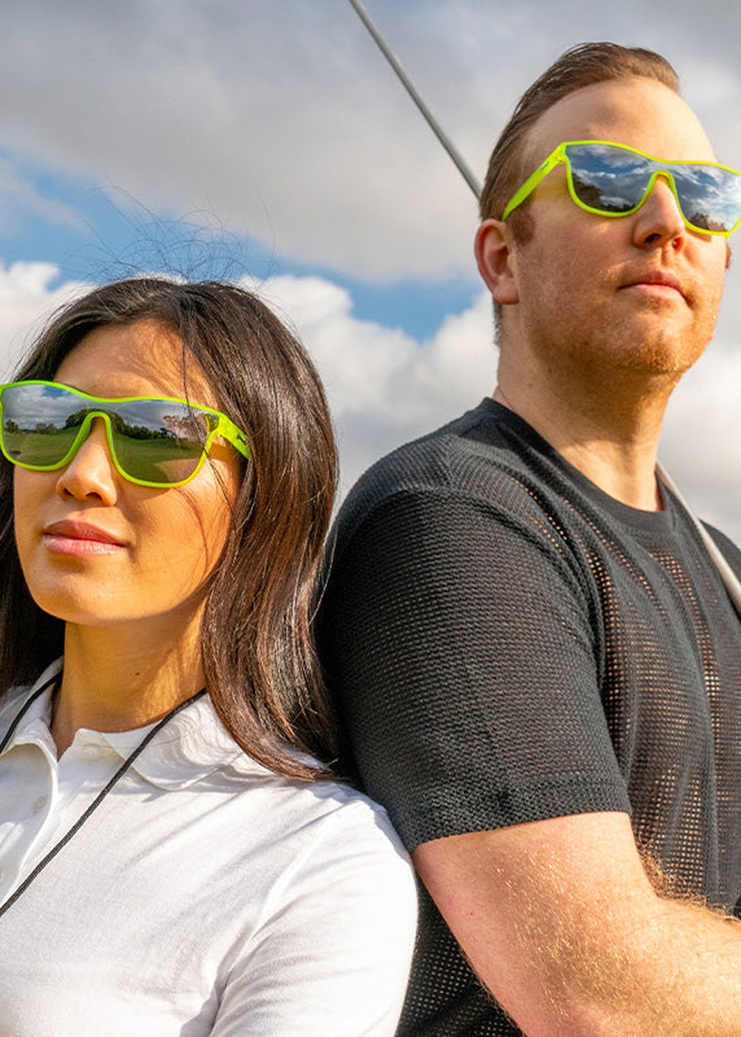 Goodr VRG Naeon Flux Capacitor Sunglasses Fluoro