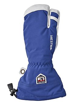 Hestra Army Leather Heli Ski 3 Finger Gloves Blue