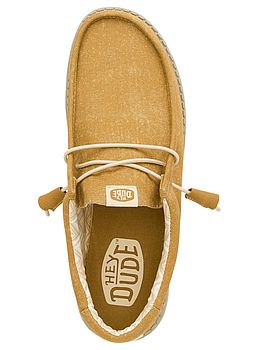 Hey Dude Wally Canvas Shoes Cumin Brown Stone