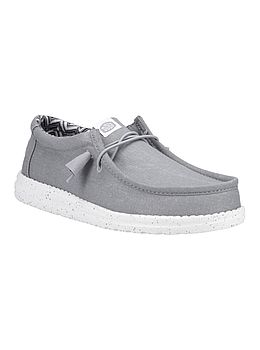 Hey Dude Wally Canvas Shoes Light Grey