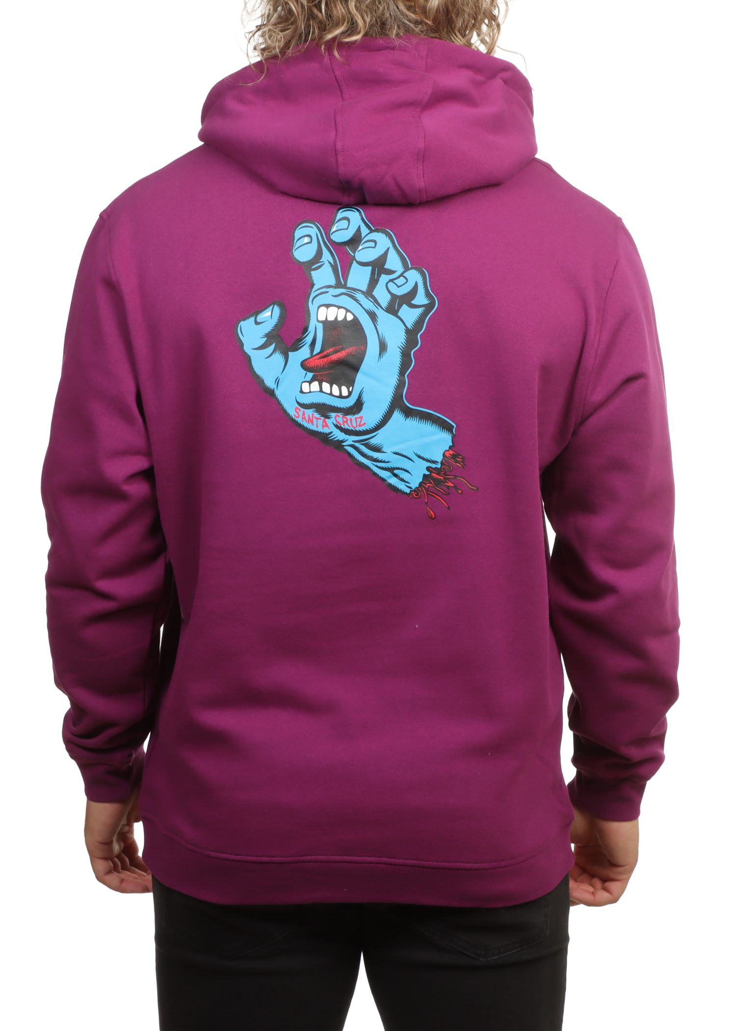 Santa Cruz Screaming Hand Chest Hoodie Purple