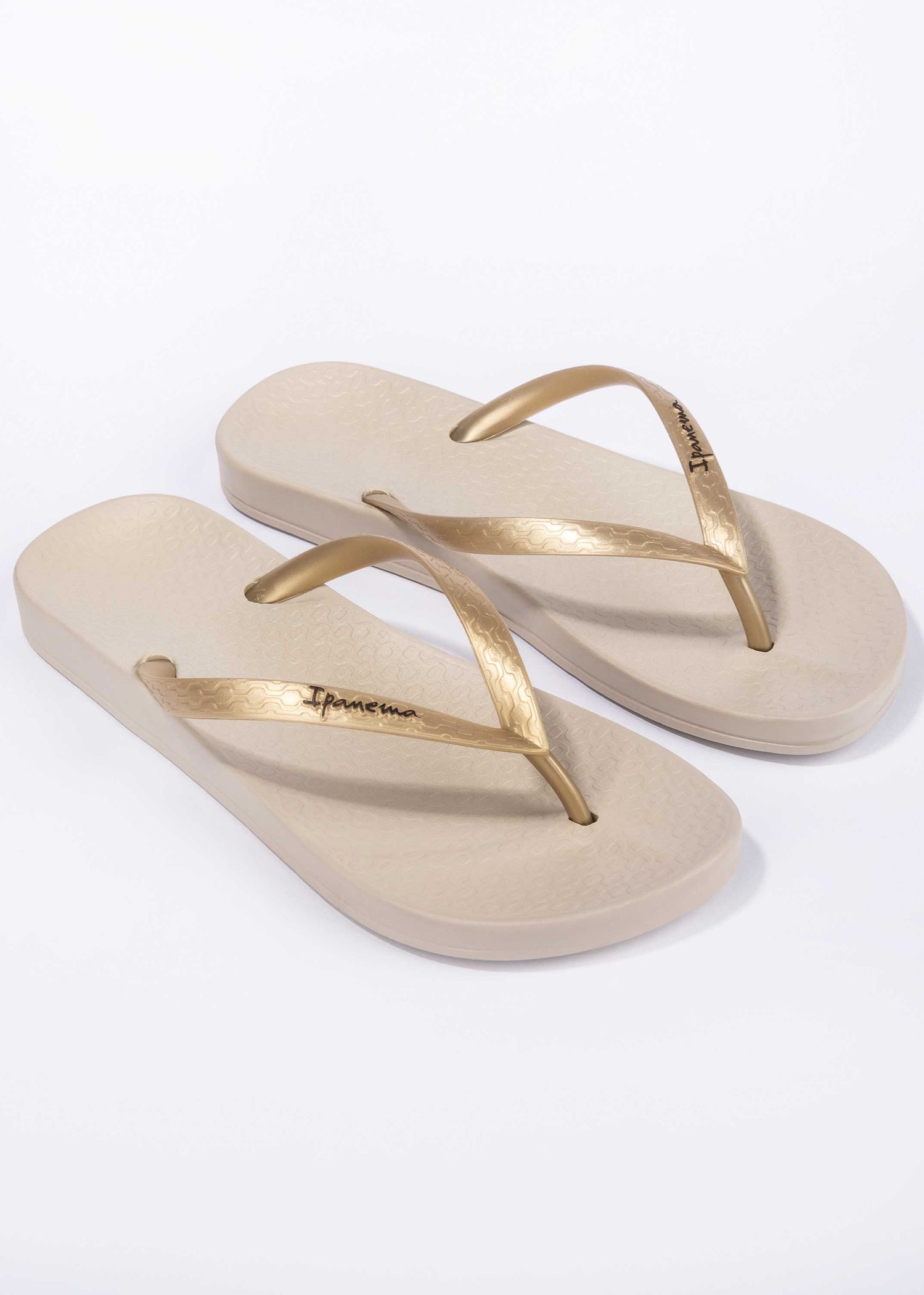 Ipanema Anatomica Tan Flip Flops Beige Gold