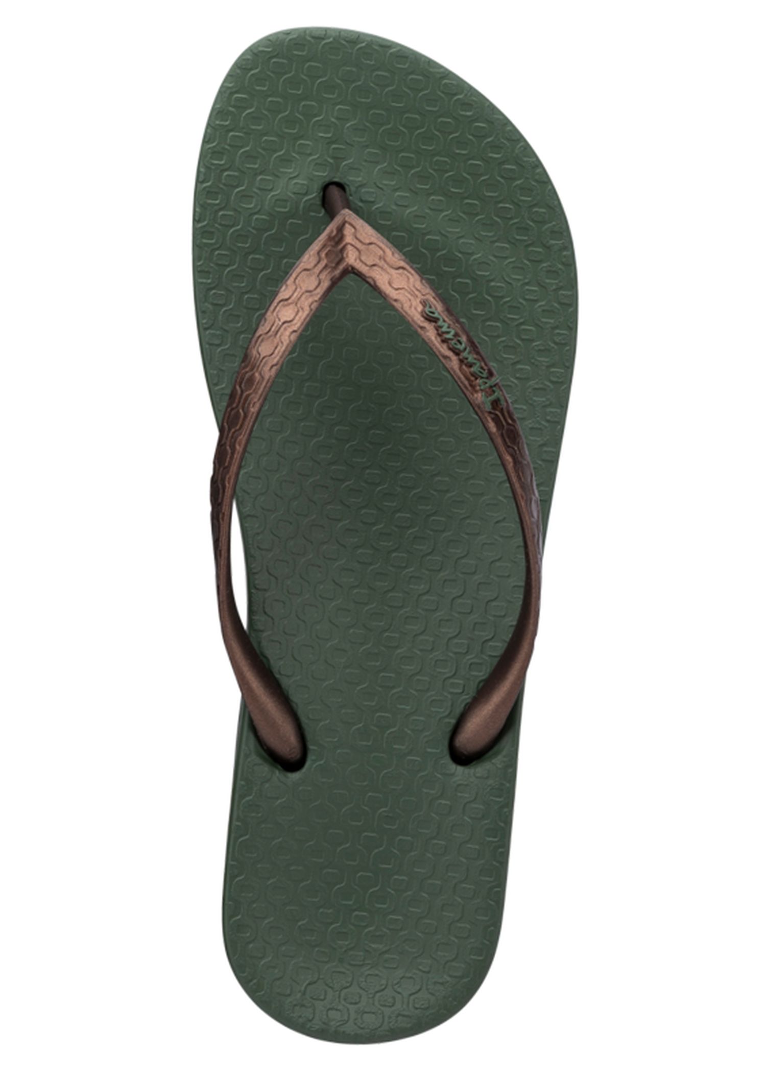 Ipanema Anatomica Tan Flip Flops Green Bronze