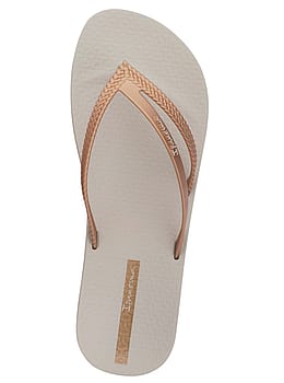 Ipanema Bossa Soft V Flip Flops Beige Gold