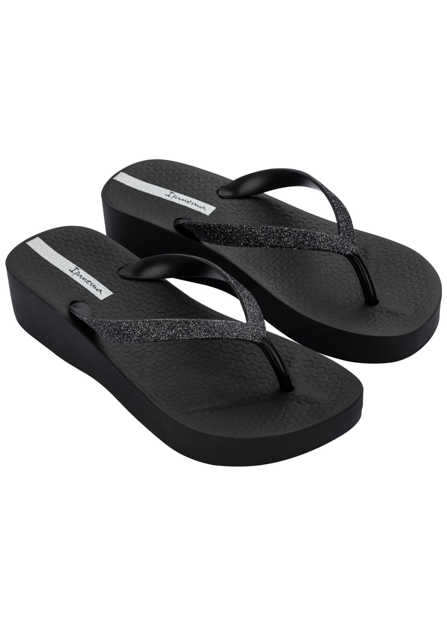 Ipanema Mesh Chic Platform Flip Flops Black
