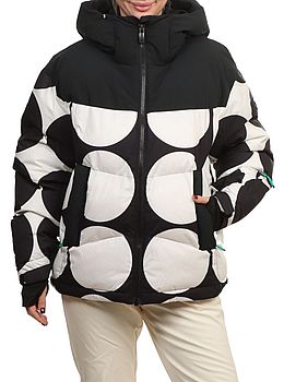 Roxy Alofted Puffy Snow Jacket Black Big Dots