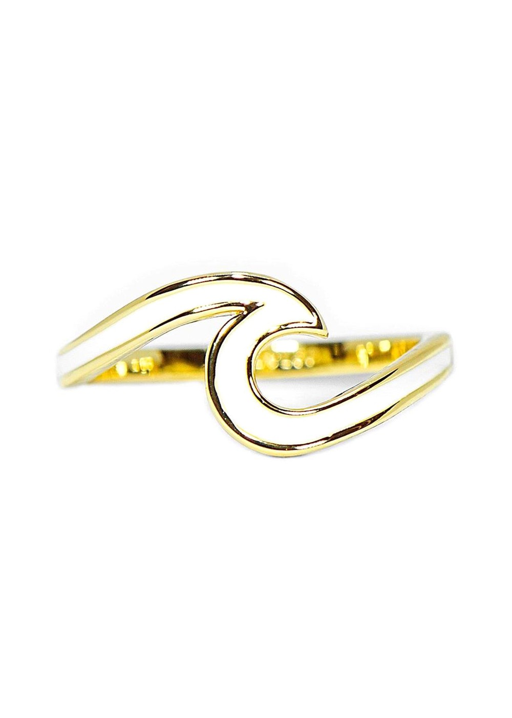 Pura Vida Enameled Wave Ring Gold