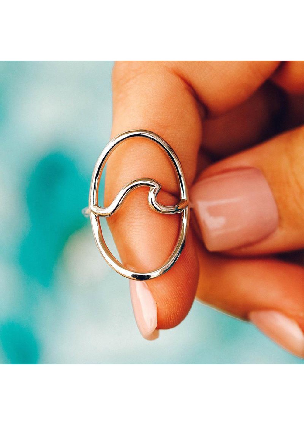 Pura Vida Large Wave Ring Silver