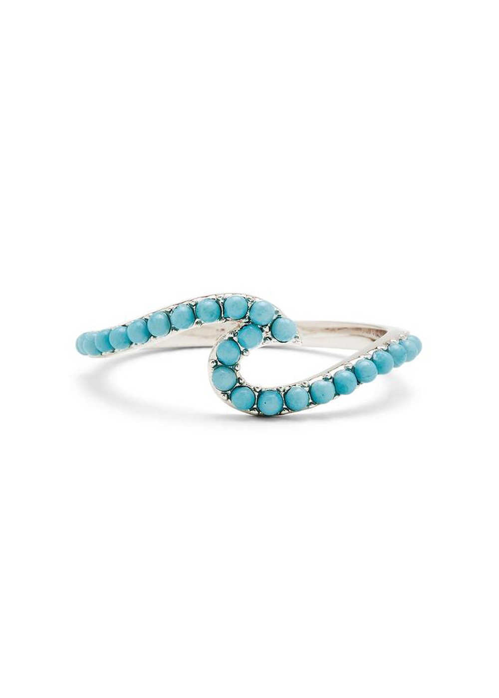 Pura Vida Stone Wave Ring Silver