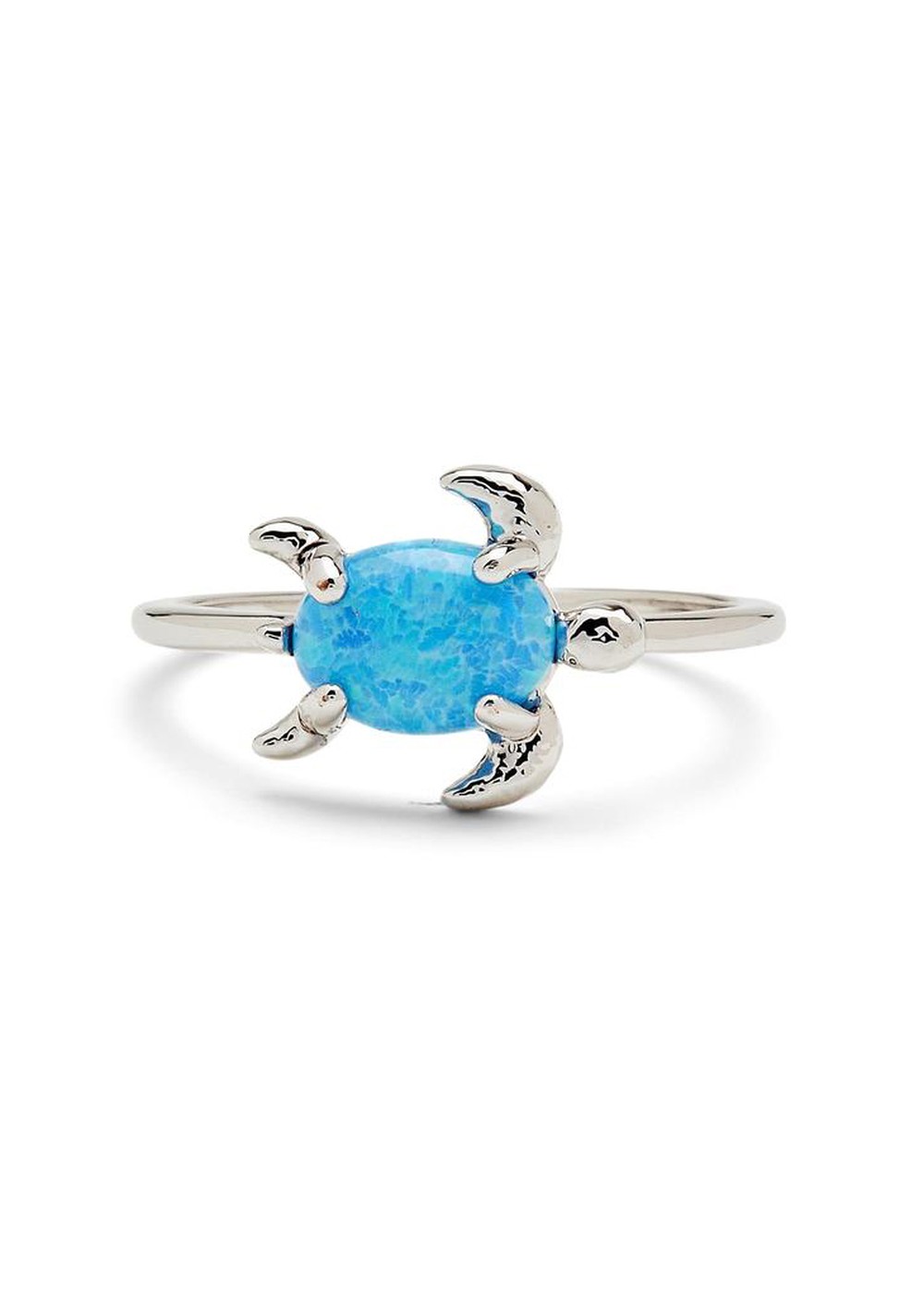 Pura Vida Opal Sea Turtle Ring Silver