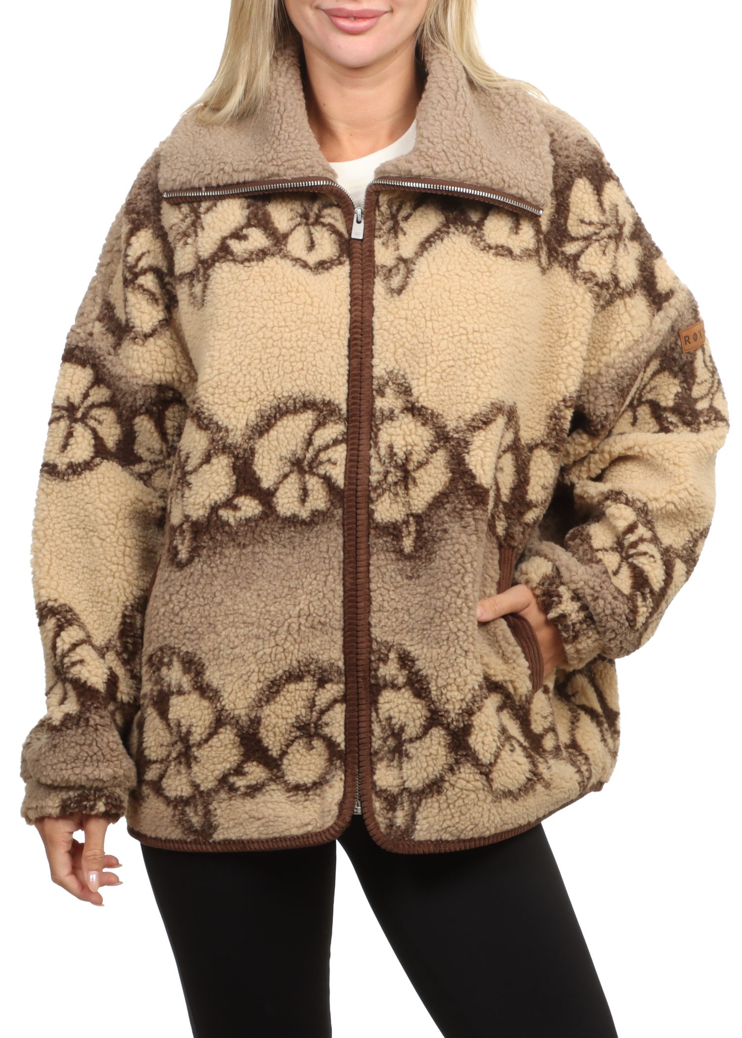 Roxy Feels Like Winter Sherpa Jacket Pebble