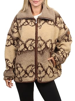 Roxy Feels Like Winter Sherpa Jacket Pebble