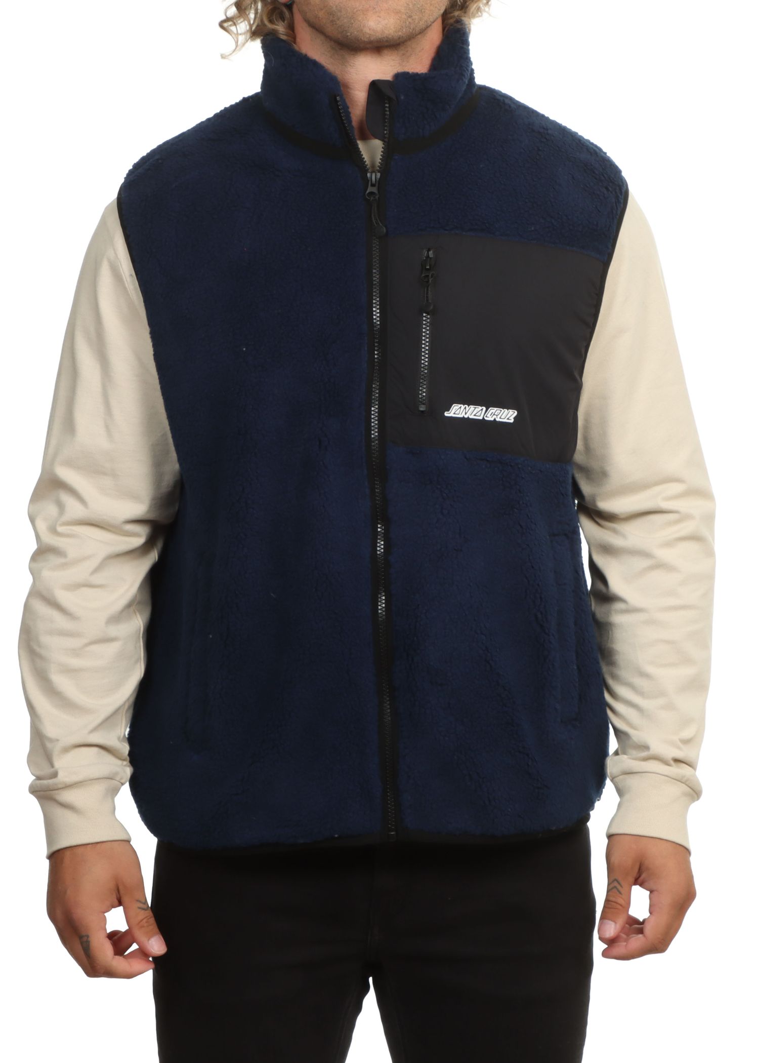 Santa Cruz Freestyle Fleece Vest Midnight Blue
