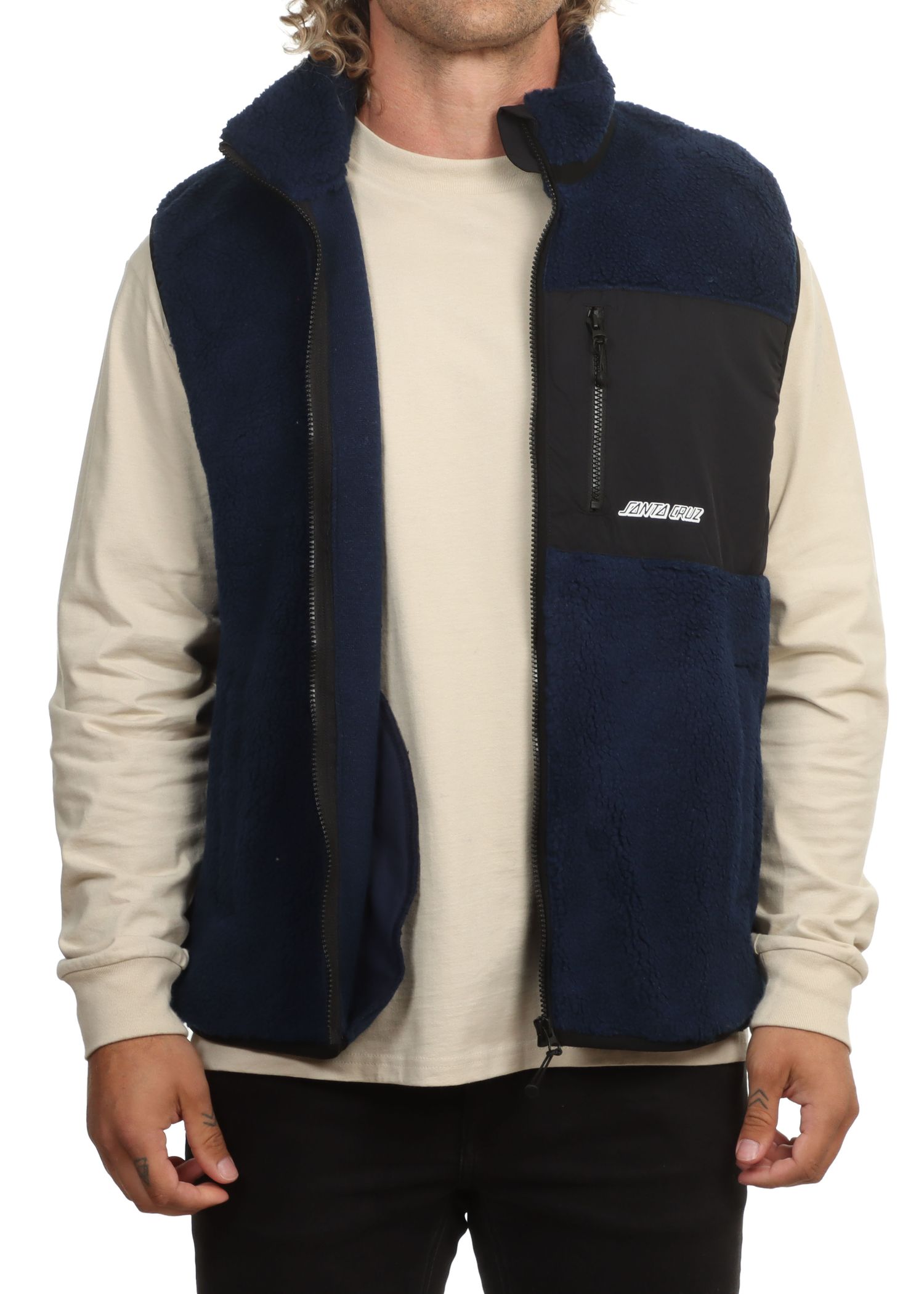 Santa Cruz Freestyle Fleece Vest Midnight Blue