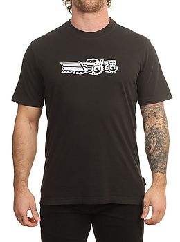 JS Surfboards Traktor Tee Washed Black