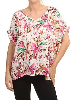 Roxy Sweet Hibiscus Top Snow White