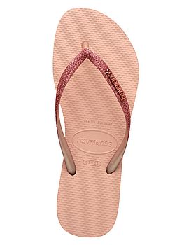 Havaianas Girls Slim Glitter II Flip Flop Pink