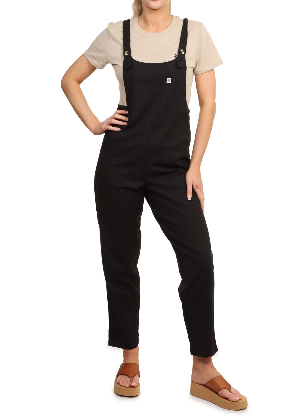 Passenger Meadows Organic Dungarees Black