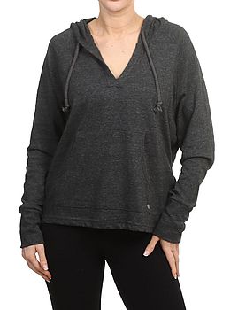 Roxy Destination Surf Hooded Top Anthracite