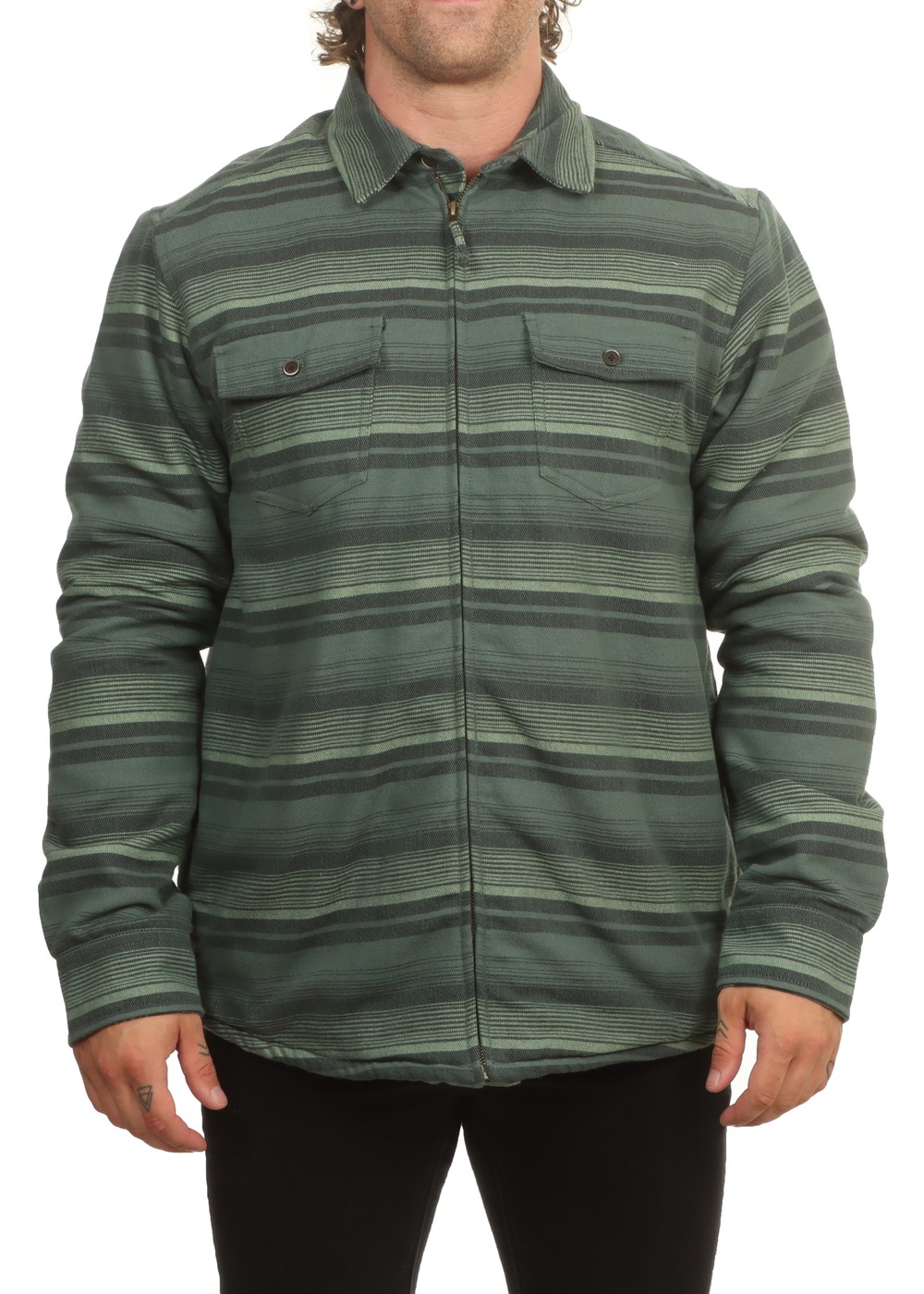 Kavu Eagle Pine Shirt Dark Forest Stripe