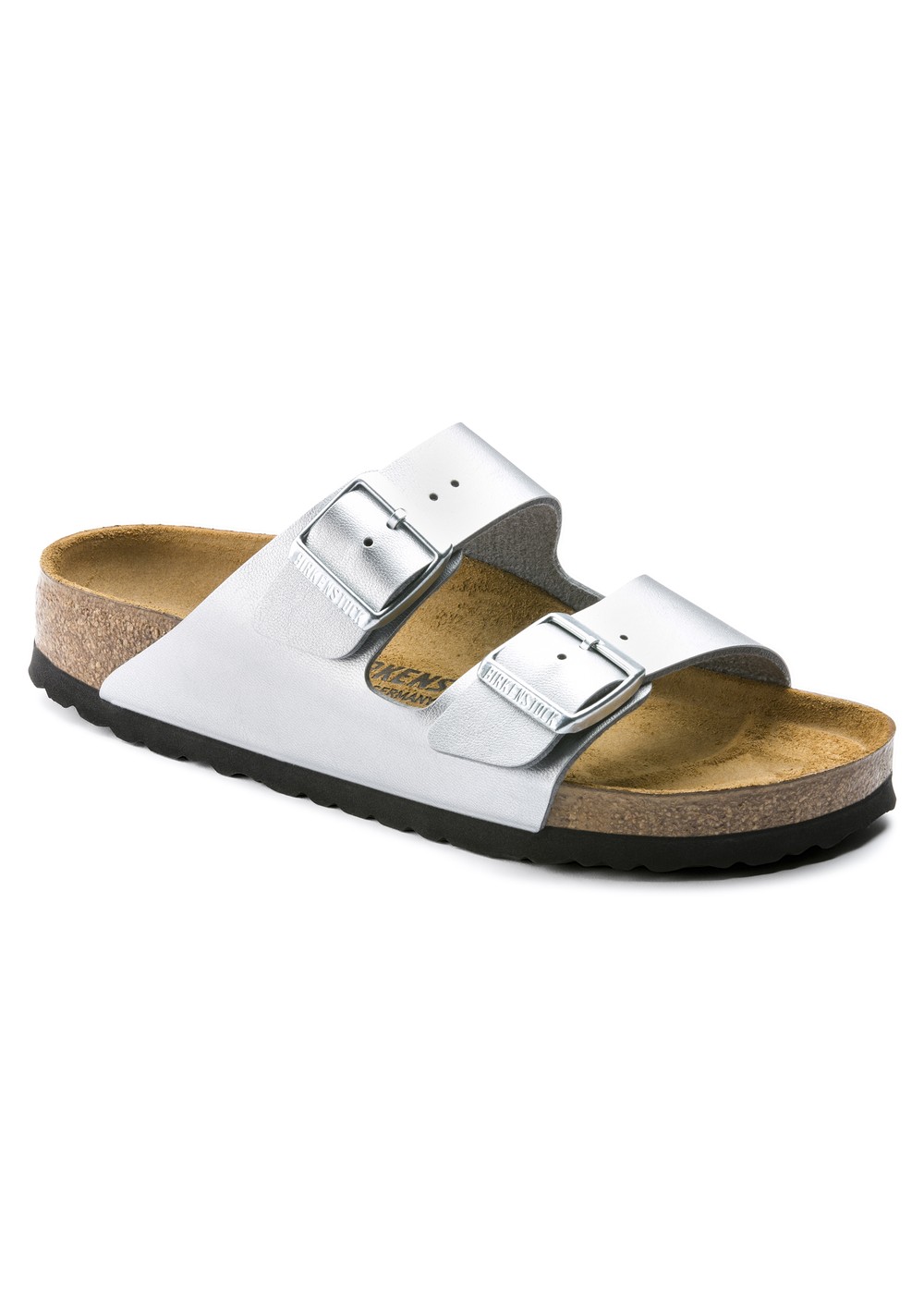 Birkenstock Arizona Birko Flor Sandals Silver