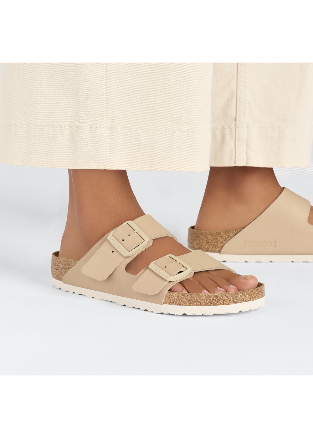 Birkenstock Arizona Birko Flor Sandals New Beige