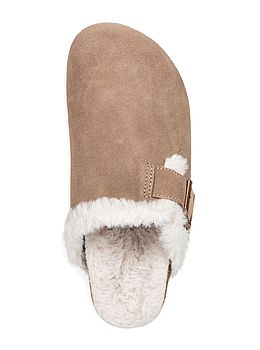 Roxy Zeliah Sherpa Clogs Taupe