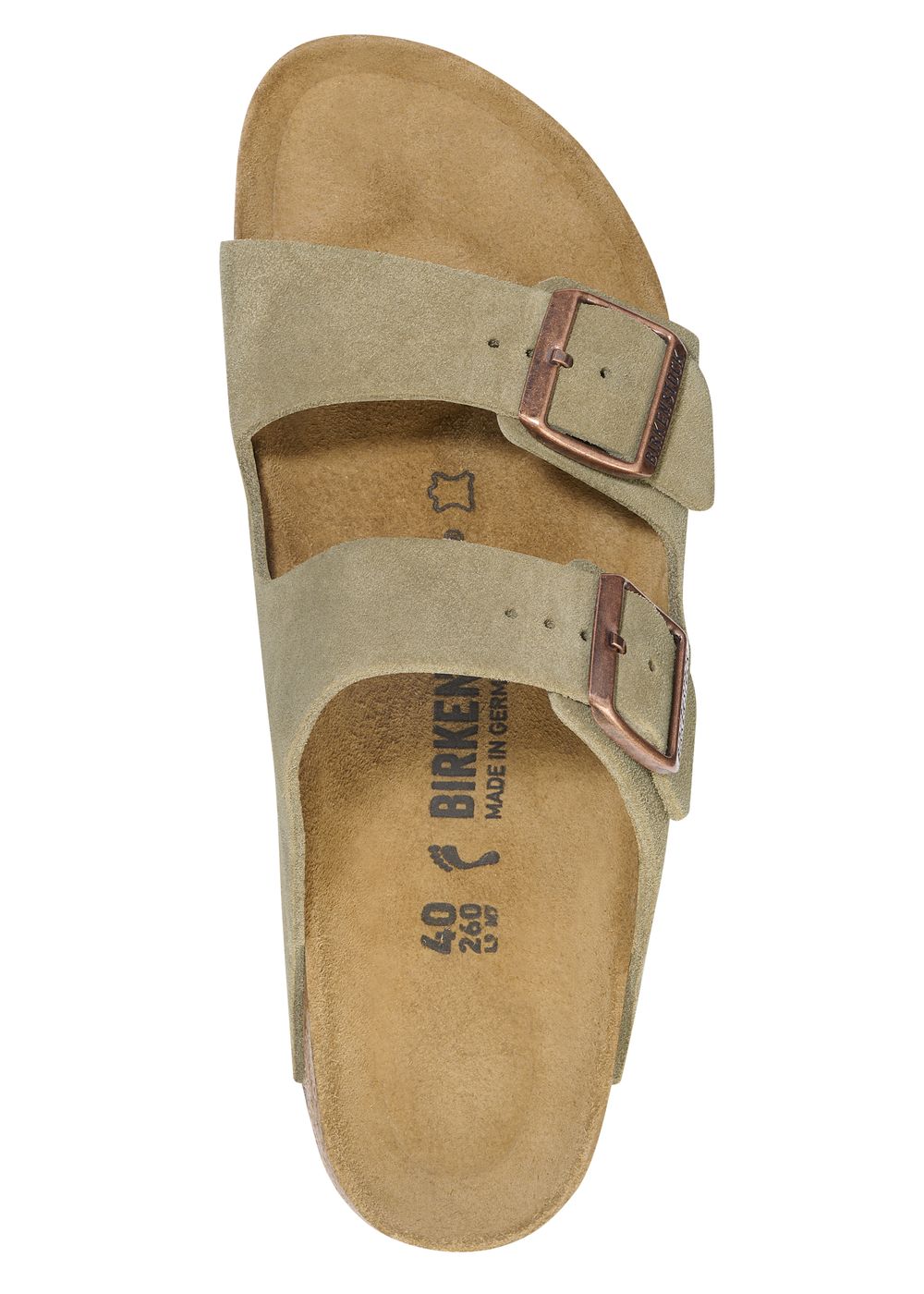 Birkenstock Arizona Suede Leather Sandals Taupe