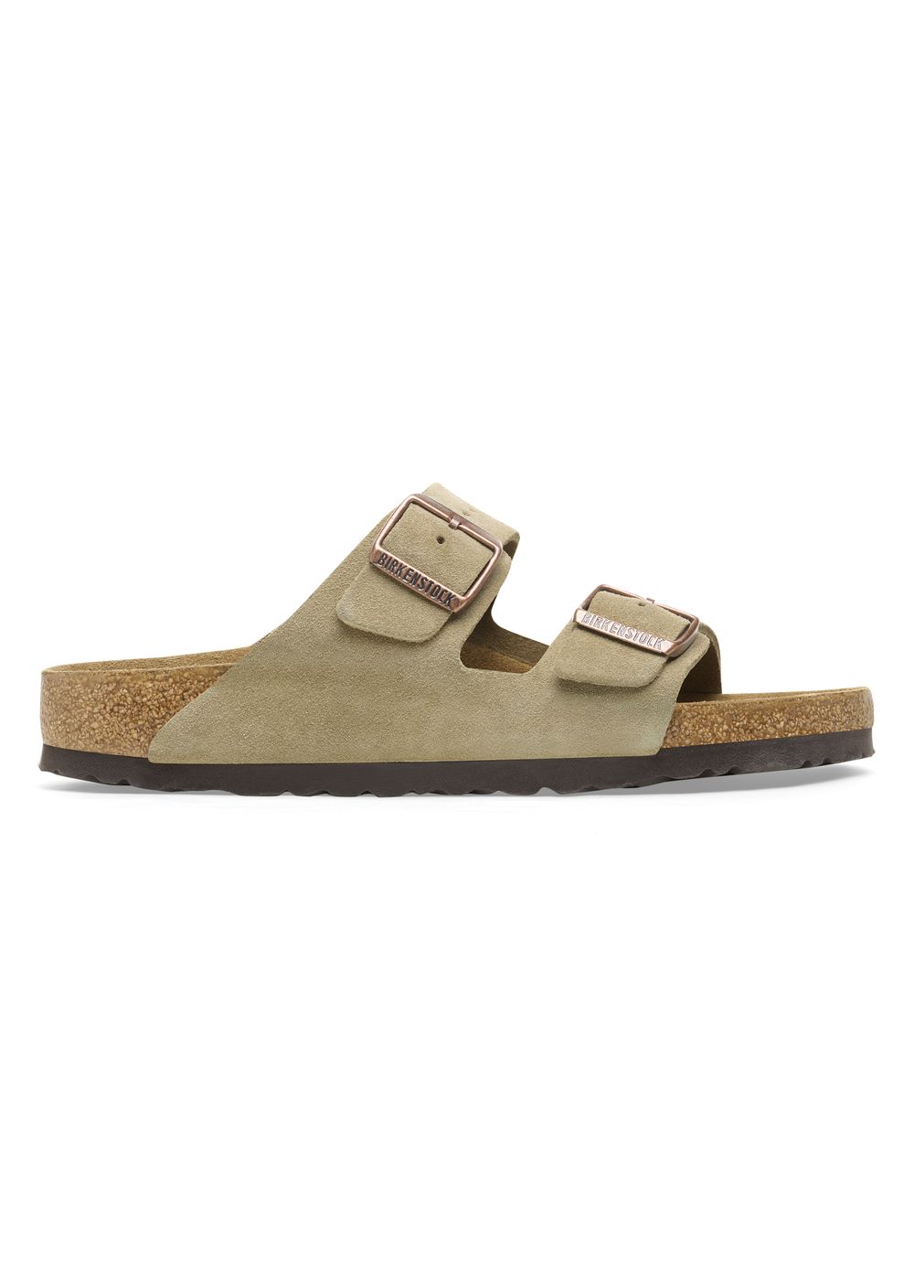 Birkenstock Arizona Suede Leather Sandals Taupe
