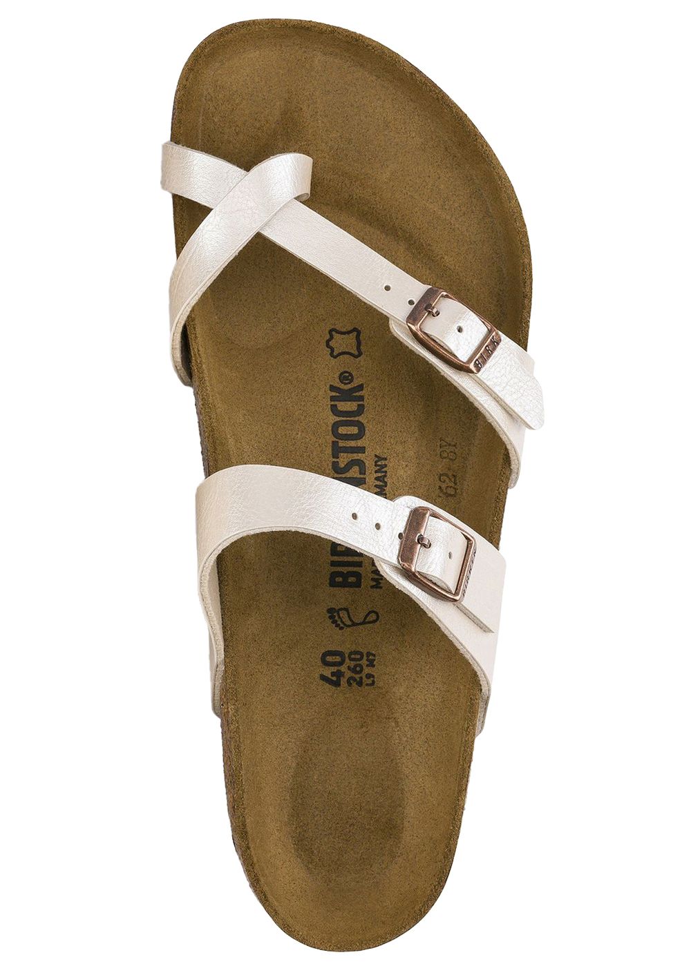 Birkenstock Mayari Birko Flor Sandals Pearl White