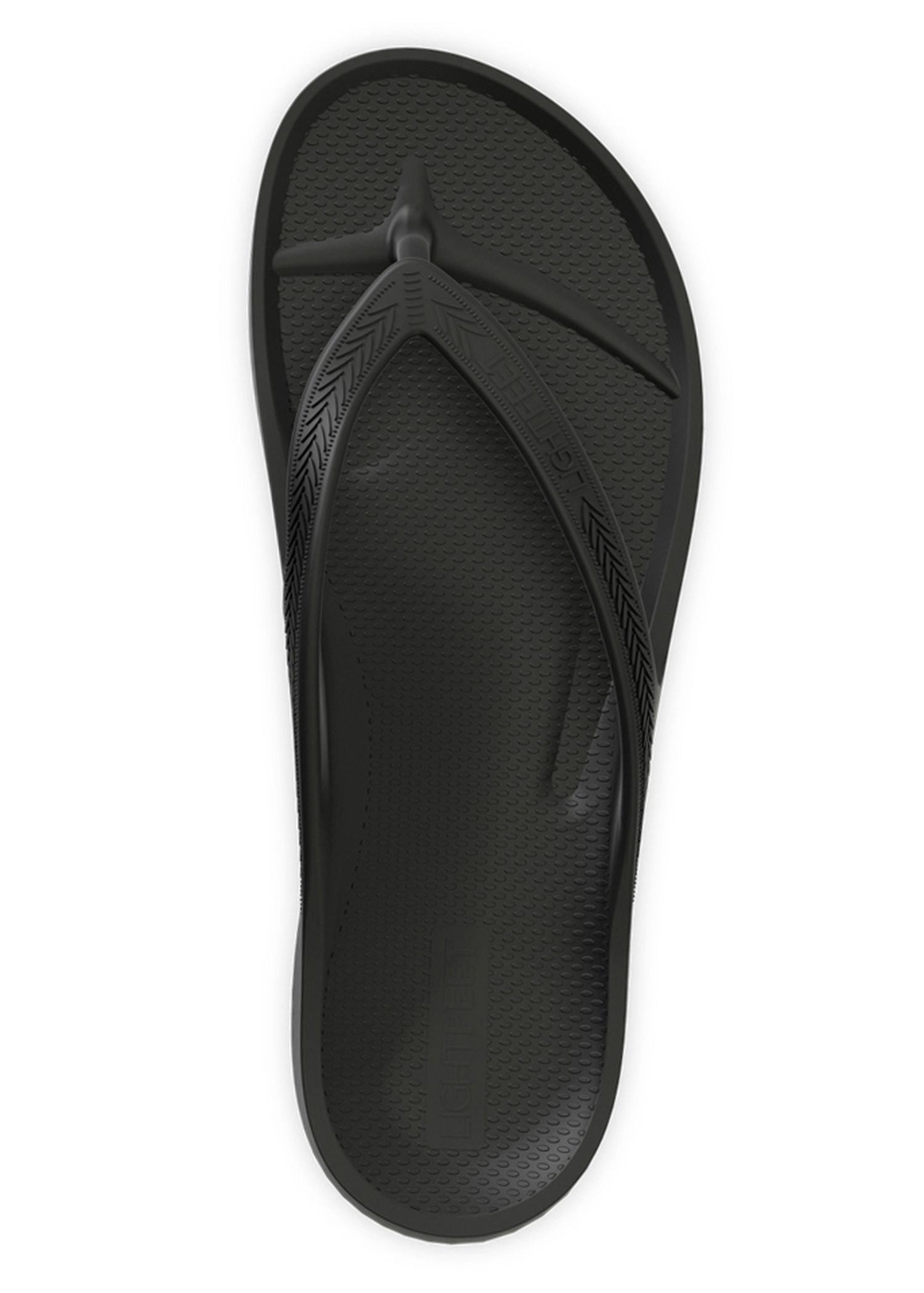 LightFeet Arch Support Flip Flops Black