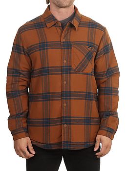 Hurley Portland Sherpa Lined Shirt Euro Brown