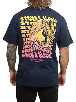 Town And Country Twisted Print Tee Dark Navy