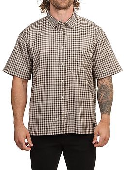 Vans Larkspur Mini Plaid Shirt Oatmeal Demitas