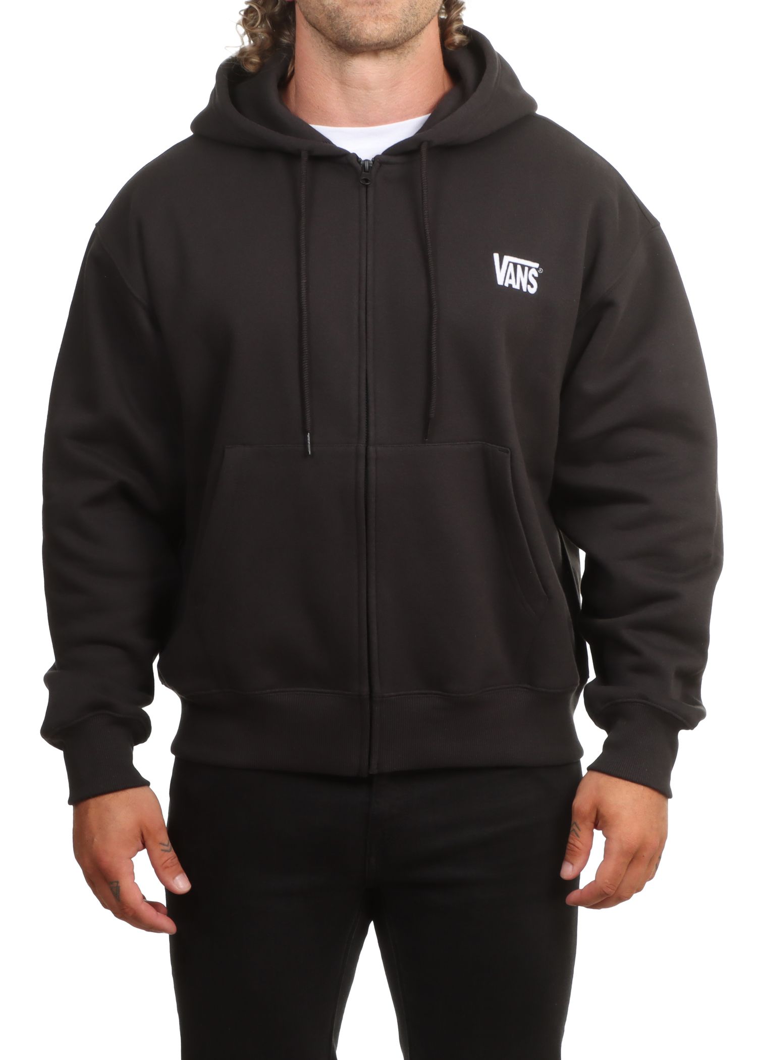 Vans Stretch Logo Zip Hoodie Black