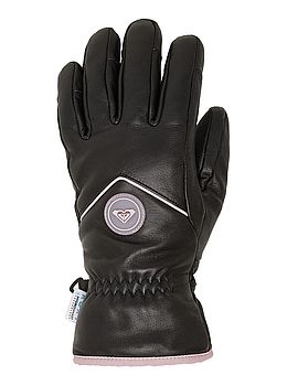 Roxy Icyday Leather Snow Gloves True Black