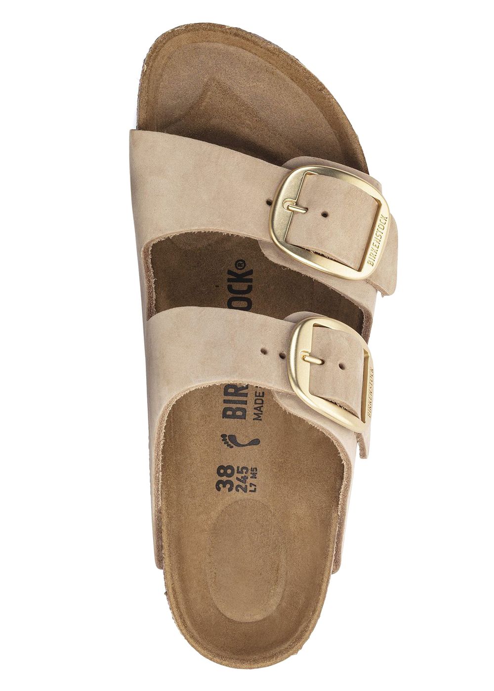 Birkenstock Arizona Big Buckle Nubuck Sandals Sandcastle