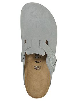 Birkenstock Boston Suede Narrow Clogs Pure Sage