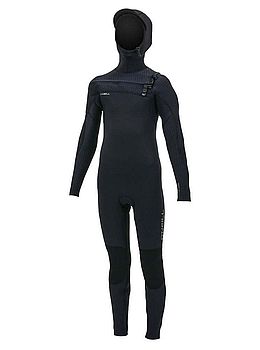 ONeill Kids Hooded Hyperfreak 5/4+ FZ Black