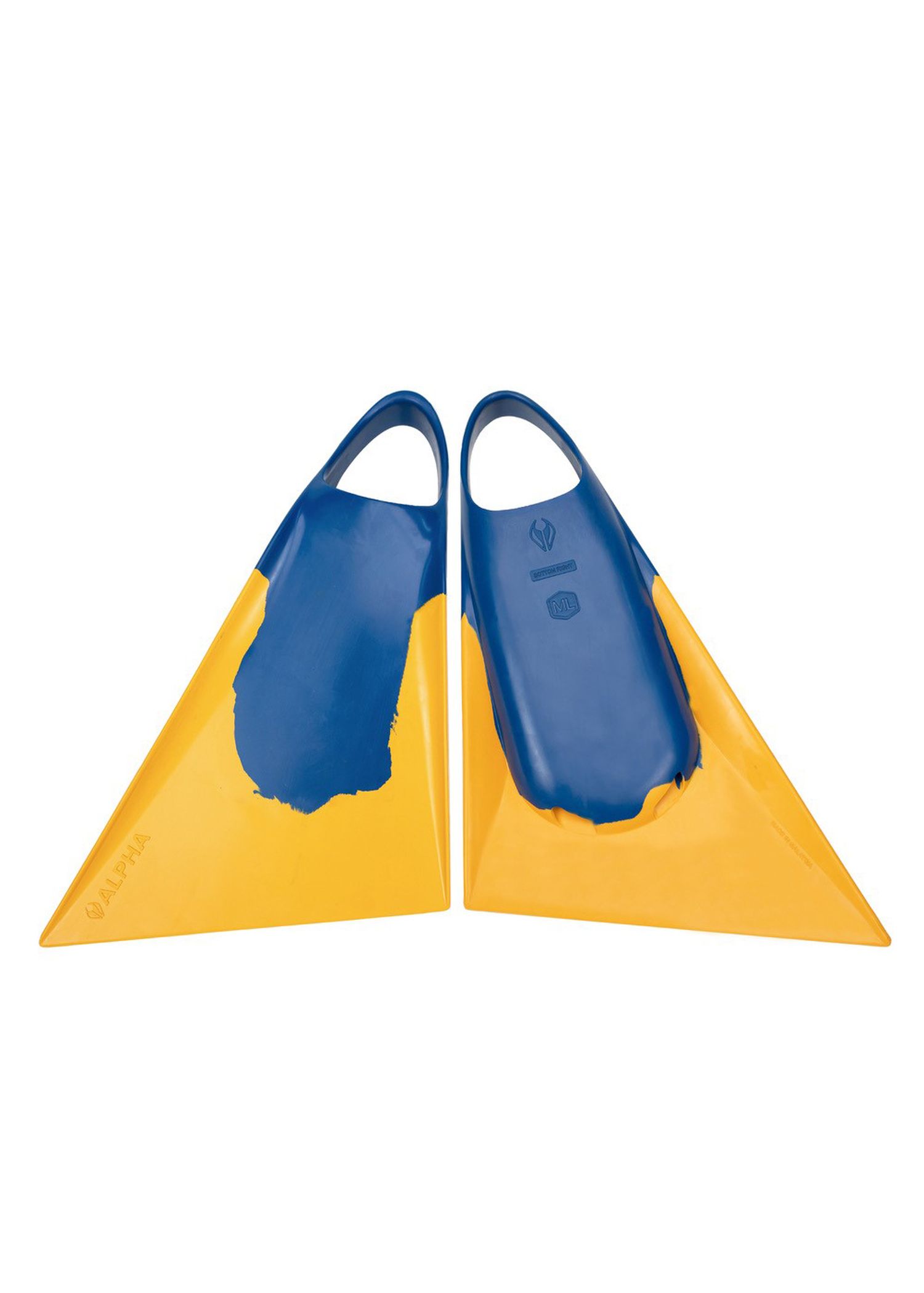 NMD Alpha Bodyboard Swim Fins Blue/Yellow