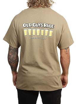 Old Guys Rule Think A Pint Tee Prairie Dust