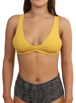 Volcom Simply Seam Halter Bikini Top Sunrise