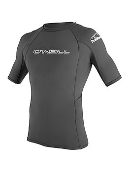 ONeill Basic Skins Short Sleeve Rash Vest Graphite