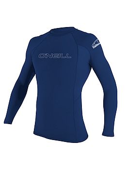 ONeill Basic Skins Long Sleeve Rash Vest Navy