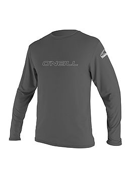 ONeill Basic Skins Long Sleeve Rash Tee Graphite