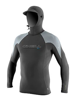 ONeill Ozone Hooded Long Sleeve Rash Vest Graphite