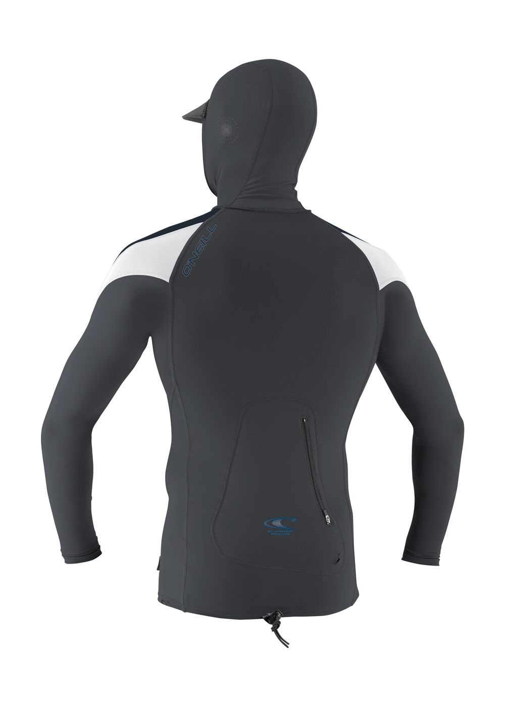 ONeill Ozone Hooded Long Sleeve Rash Vest Graphite